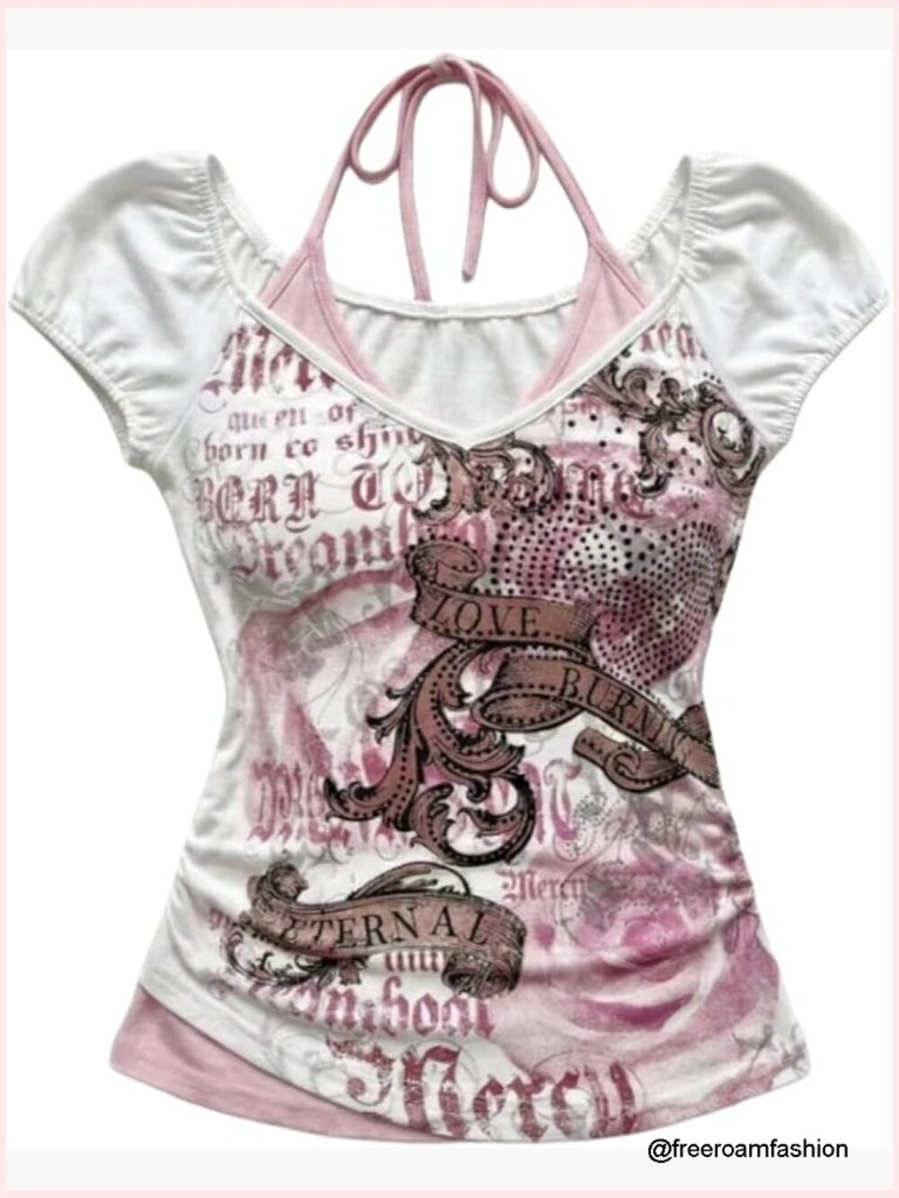 Y2K Graphic Tee Short Sleeve Kawaii Harajuku Alt Grunge Tops